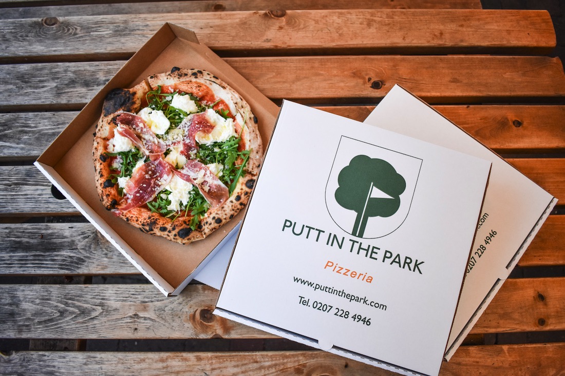 Putt in The Park pizza