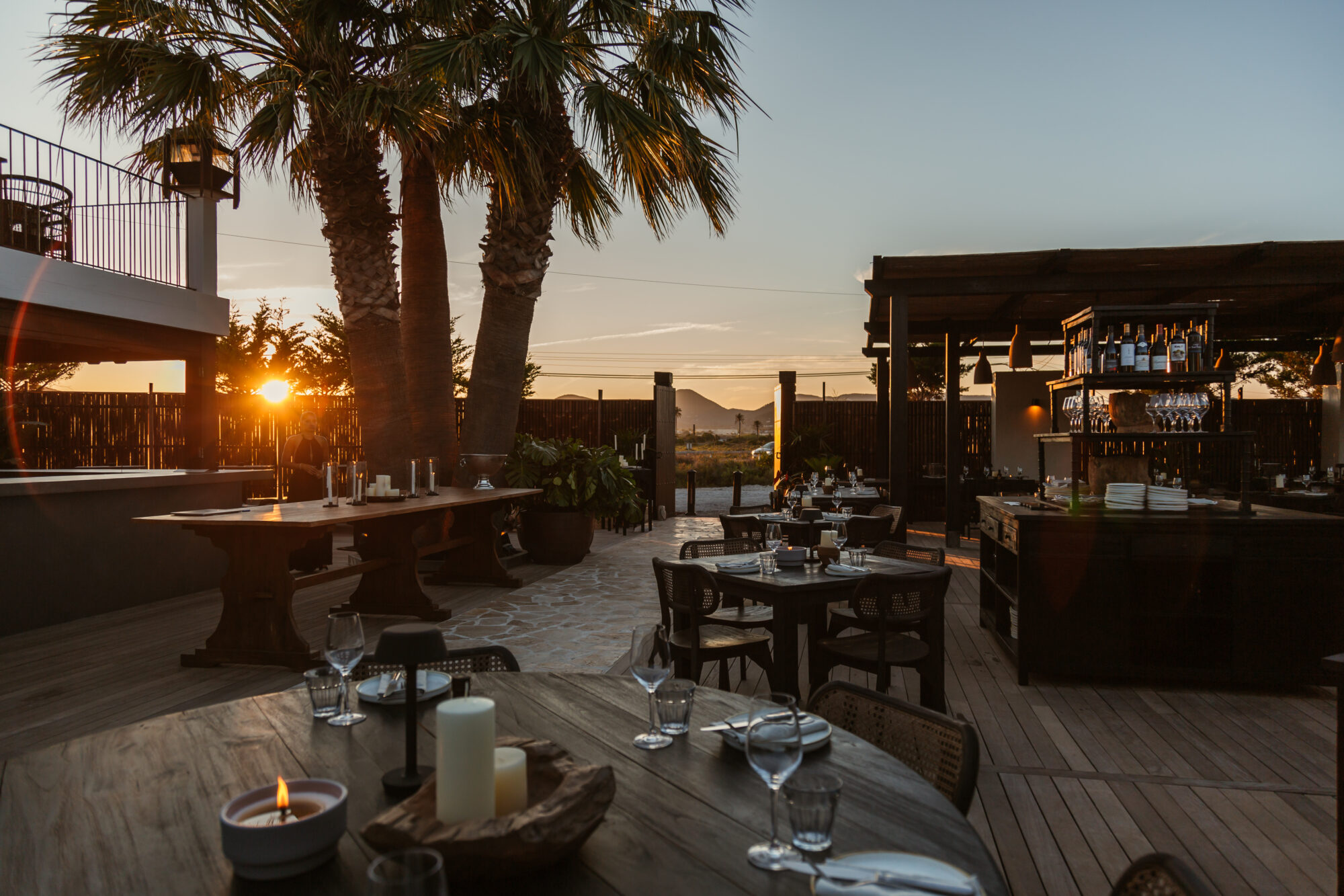 The Main Ibiza with a beautiful sunset