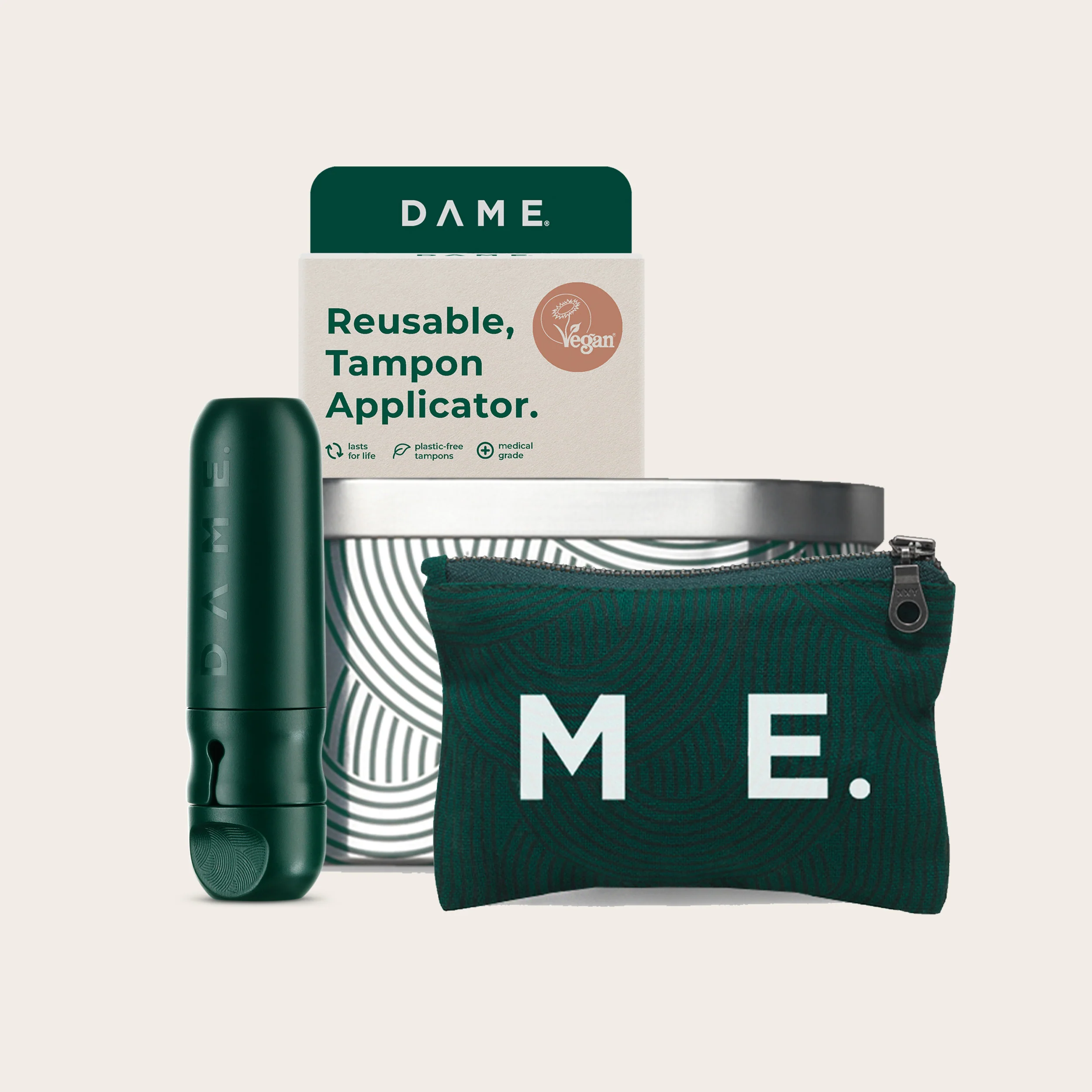 DAME reusable tampon applicator set
