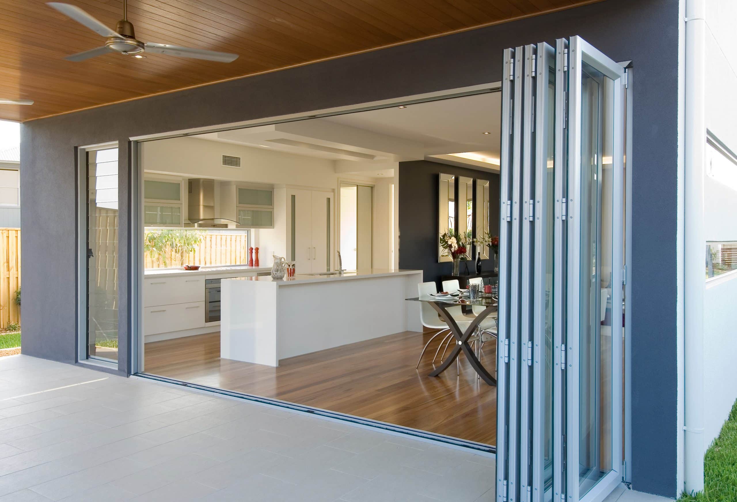 Indoor and outdoor space with Now Aluminium bespoke bifold doors