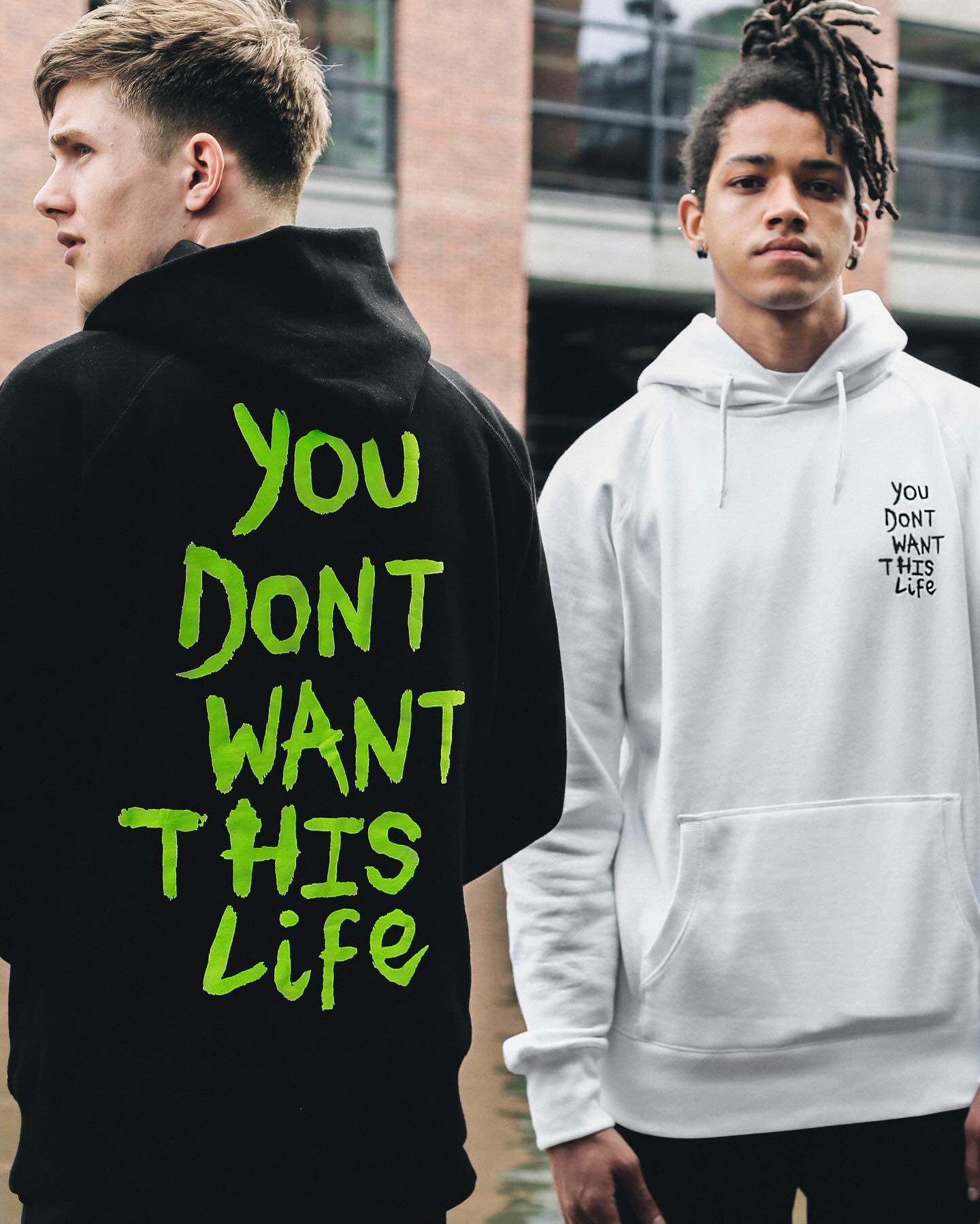You Dont Want This Life Hoodies in Grey and Black