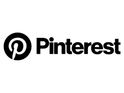 Pinterest logo black and white