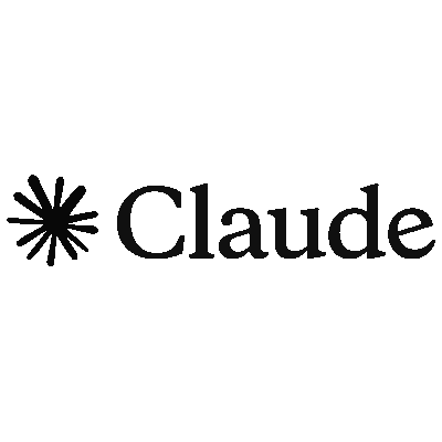 Claude logo in black and white.