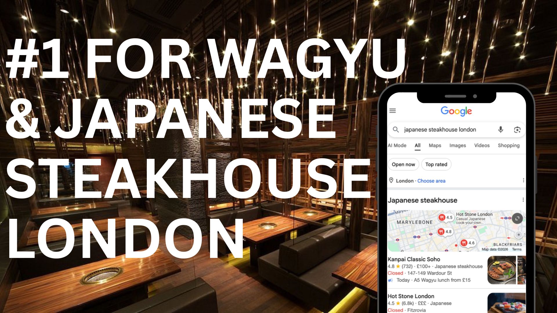 #1 for Wagyu & Japanese Steakhouse London Featured Image